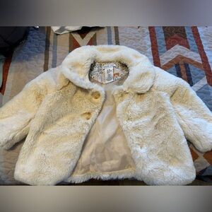 Rachel Zoe faux fur two button jacket! 12-18 months.
